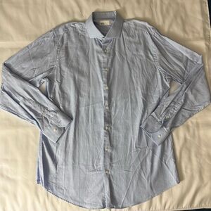 Nordstrom Rack Trim Fit Light Blue Long Sleeve Button Down Shirt